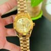 rlx date working stainless steel golden watch with taj lock