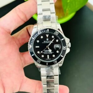 rlx black dial stainless steel watch