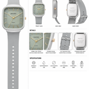 master quartz wrist watch