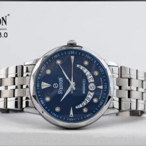 Sveston Modicci 8.0 Men's Luxury Stainless Steel Watch – blue dial with silver bracelet