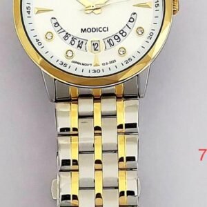 sveston modicci 8.0 men's luxury stainless steel watch – blue dial with silver bracelet