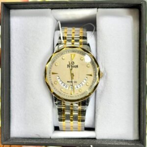 sveston modicci 8.0 men's luxury stainless steel watch – blue dial with silver bracelet