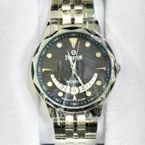 sveston modicci 8.0 men's luxury stainless steel watch – blue dial with silver bracelet